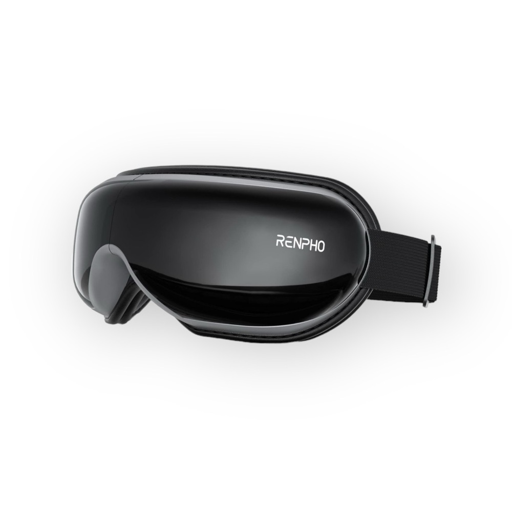 Renpho 𓁹 Eyeris Heated Eye Massager + Bluetooth Music 𓁹 Black 𓁹 Sleep Fatigue